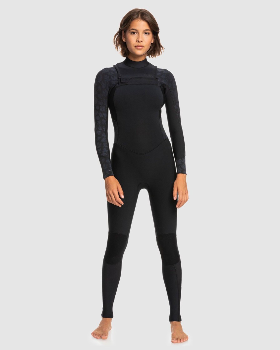 Women ROXY Wetsuits | Womens 3/2Mm Swell Series Chest Zip Wetsuit