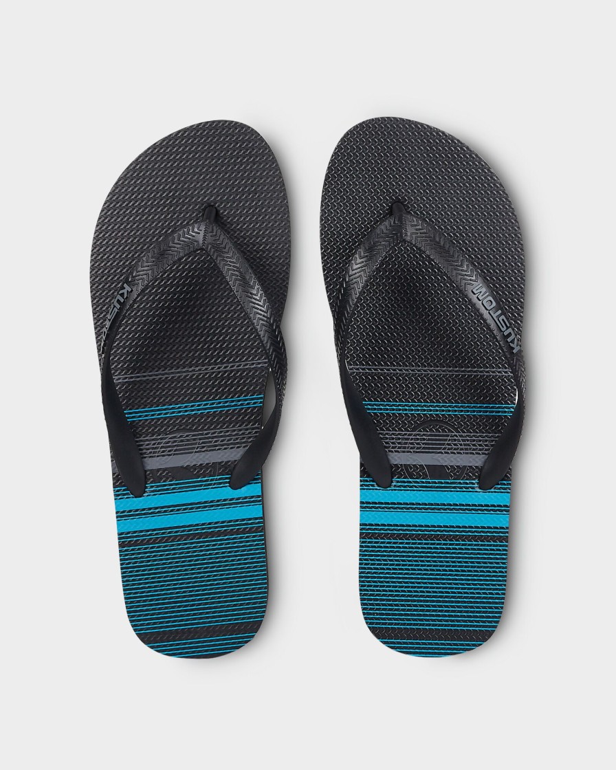 Men KUSTOM Thongs | Blend Base Blue Stripes 2Fa