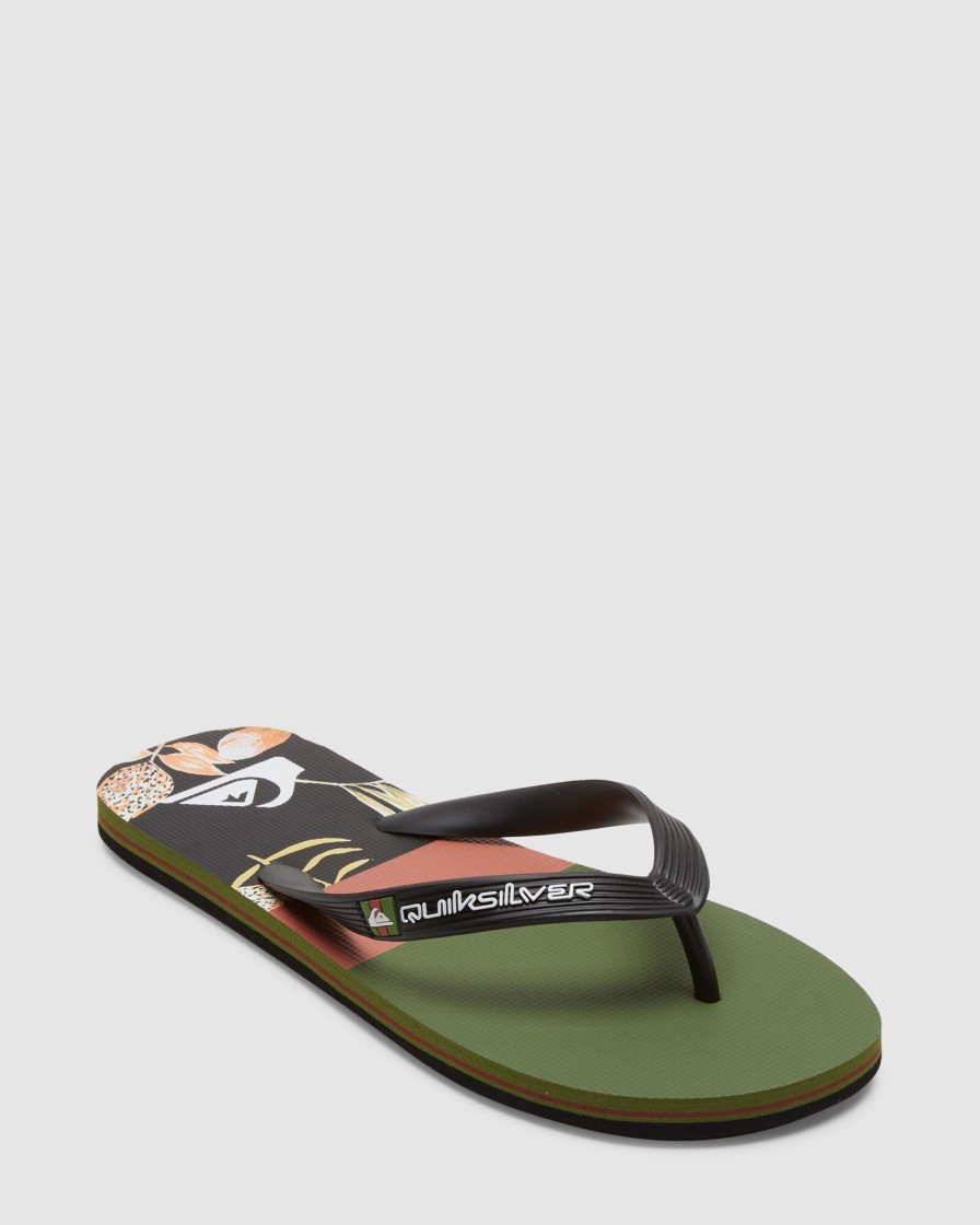 Men QUIKSILVER Thongs | Mens Molokai Panel Flip-Flops