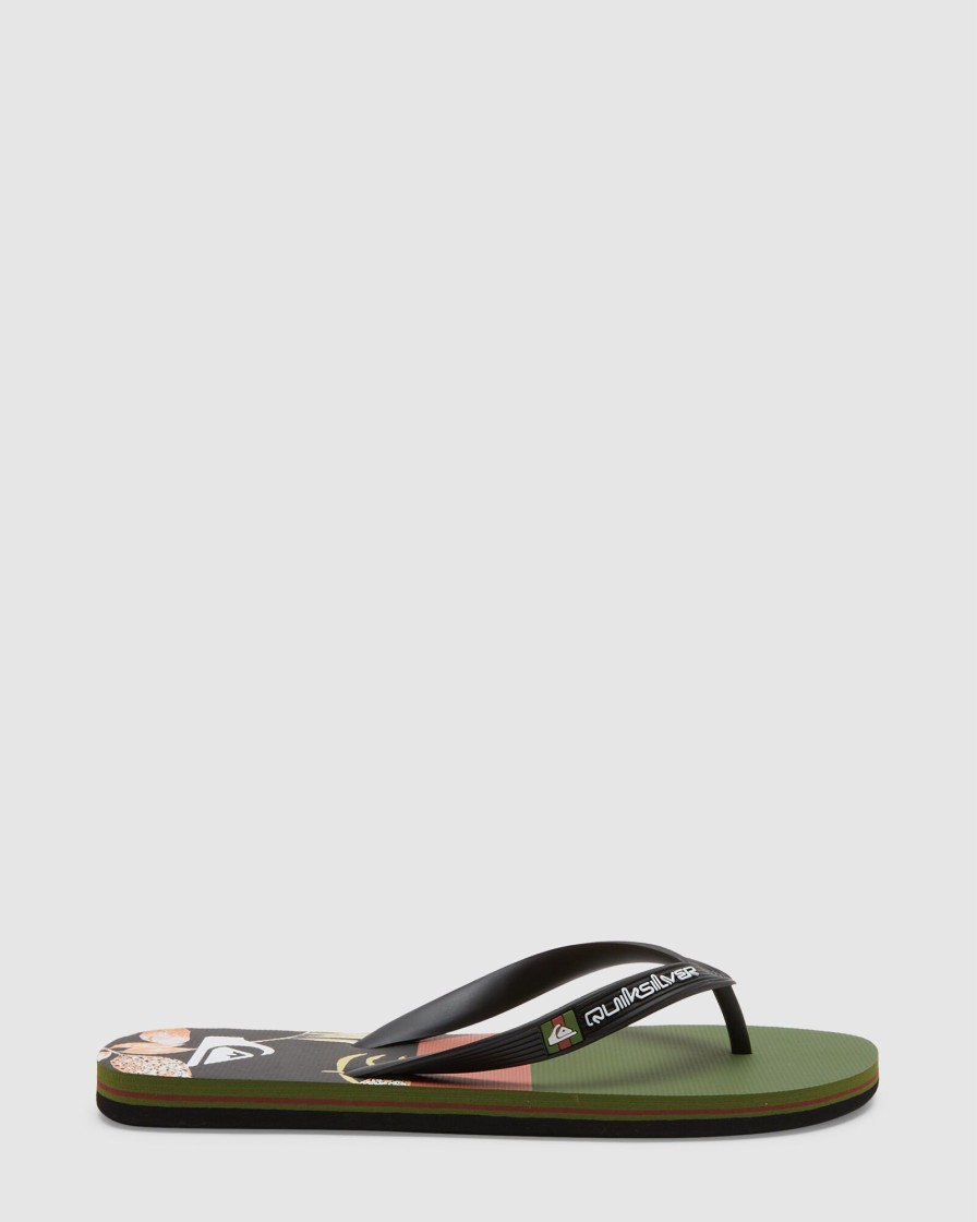 Men QUIKSILVER Thongs | Mens Molokai Panel Flip-Flops