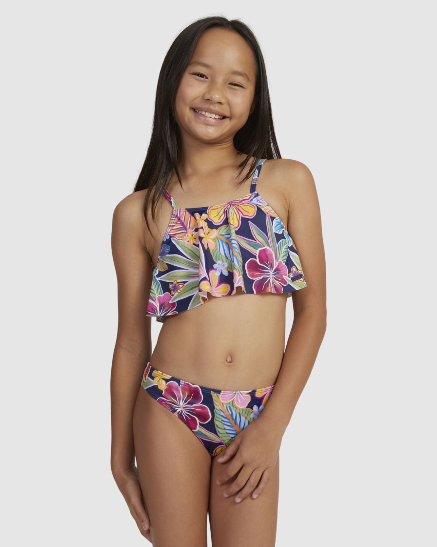 Youth ROXY Clothing | Girls 7-16 Paradise Trip Two Piece Flutter Bikini Set