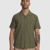 Men RVCA Shirts | Beat Stripe Shirt