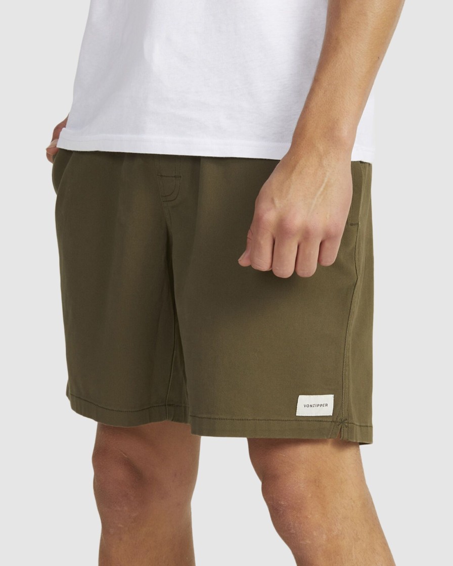 Men VONZIPPER Shorts | Twill Dogs Elastic Short