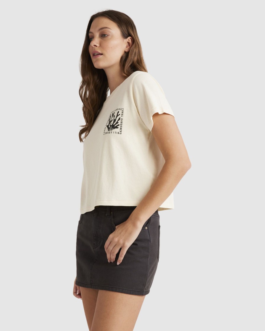 Women BILLABONG Tops | Coral Gardener Shrunken Tee