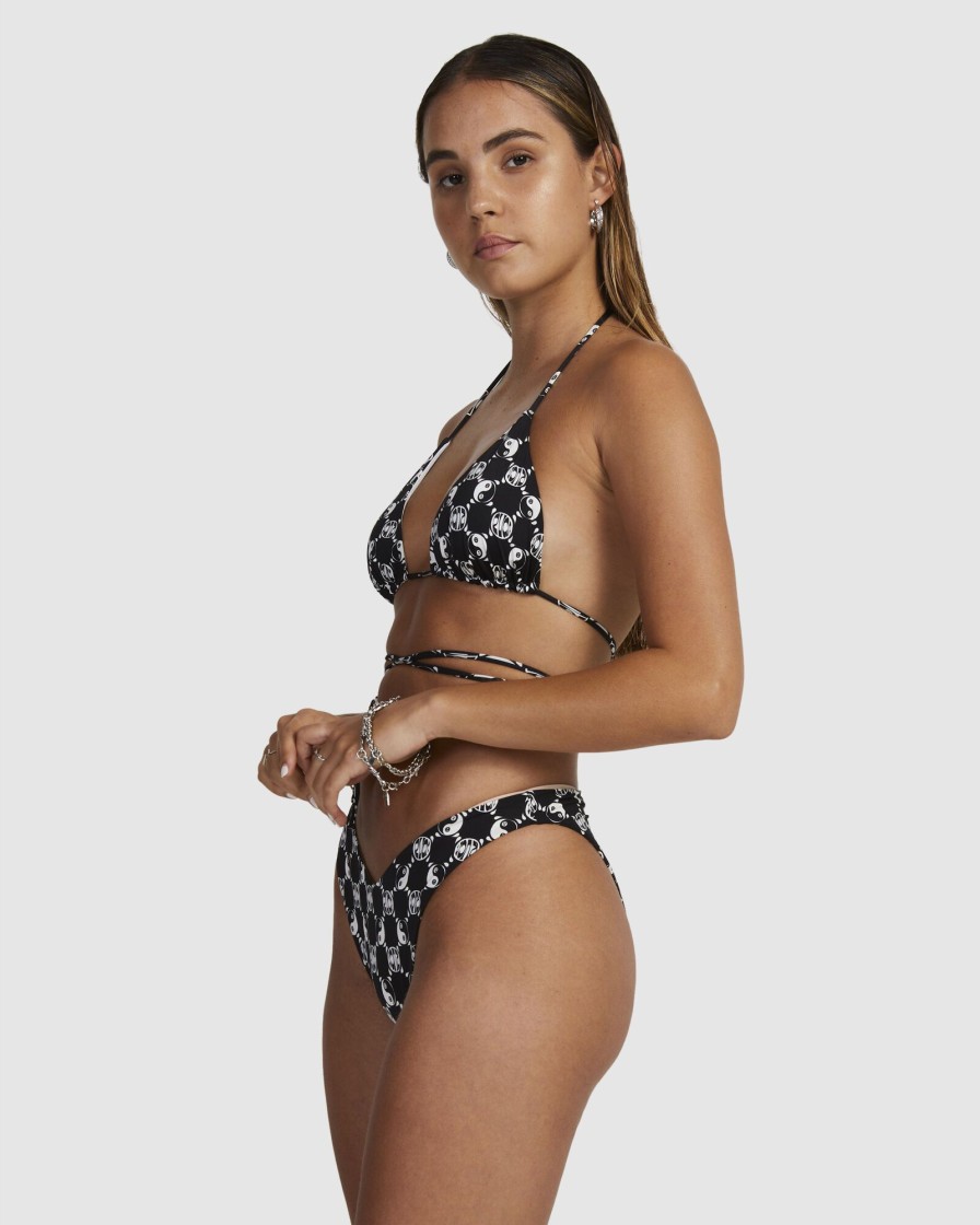 Women RVCA Bikini Tops | Rvca Healing Wrap Slide Halter Bikini Top