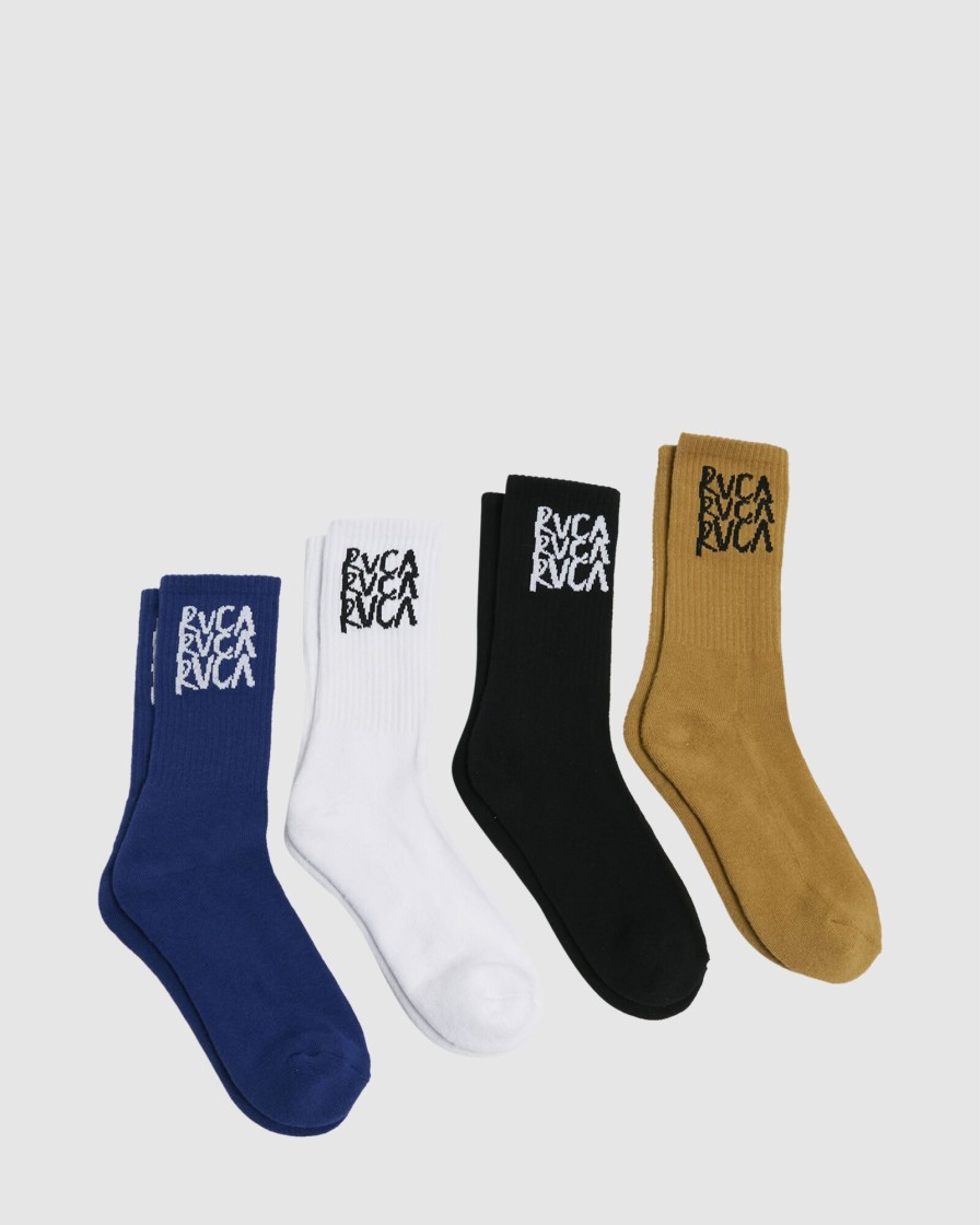 Men RVCA Socks & Underwear | Rvca Seasonal Sock 4 Pack