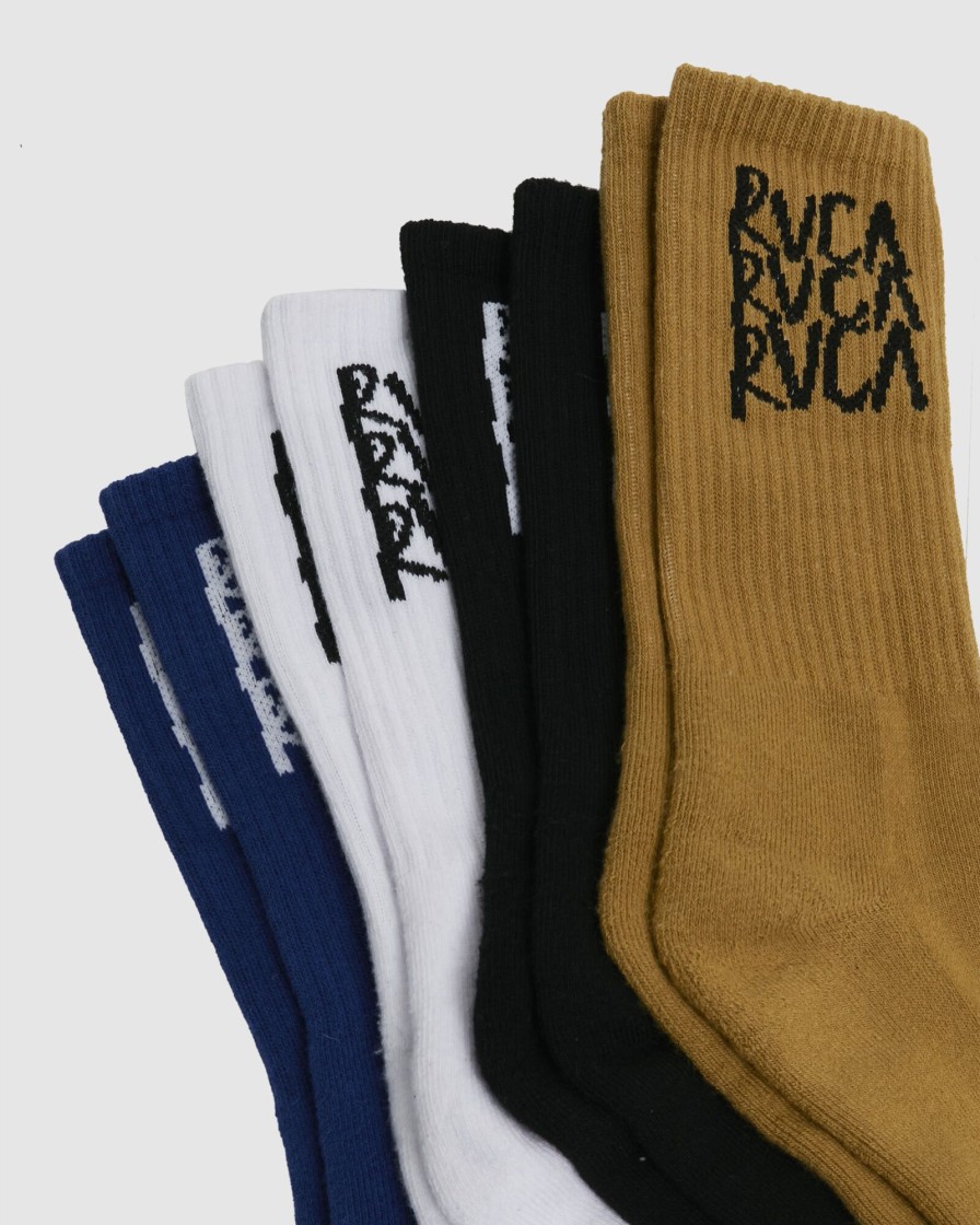 Men RVCA Socks & Underwear | Rvca Seasonal Sock 4 Pack