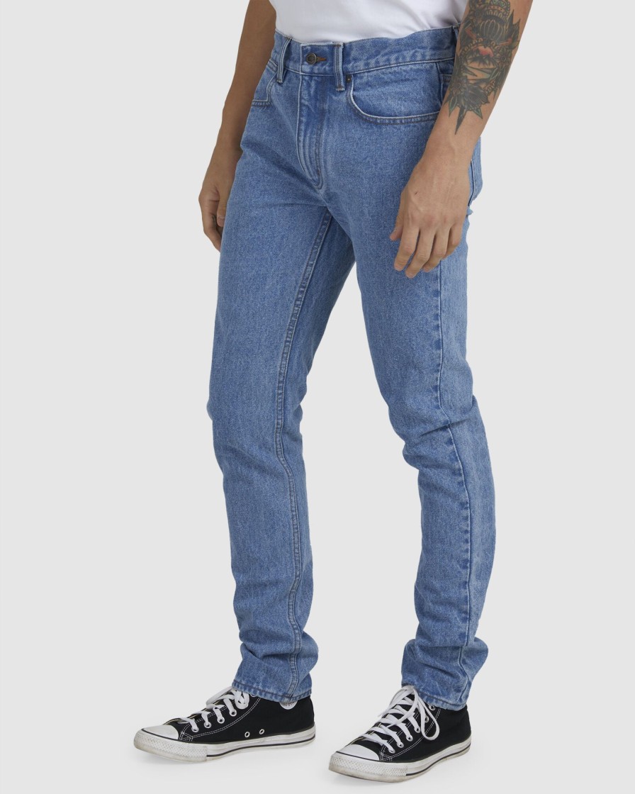 Men RVCA Jeans | Rvca Rockers Skinny Denim Jeans