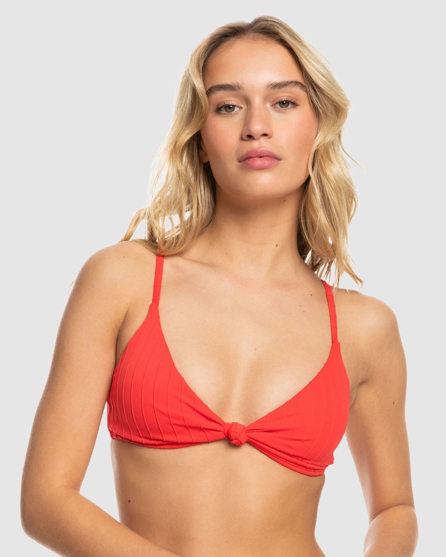 Women ROXY Bikini Tops | Womens Roxy Love The Surf Knot Bikini Top