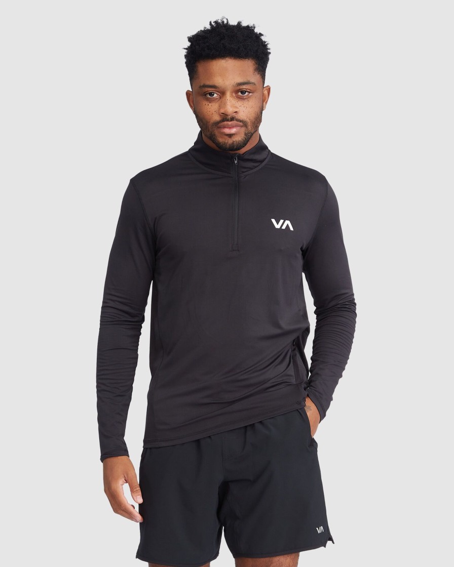 Men RVCA Knitwear | Sport Vent Half-Zip Pullover