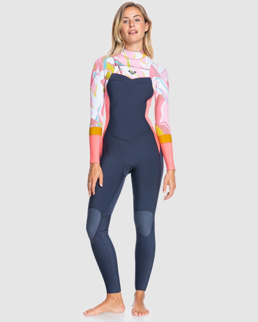 Women ROXY Wetsuits | Womens 3/2Mm Syncro Chest Zip Wetsuit