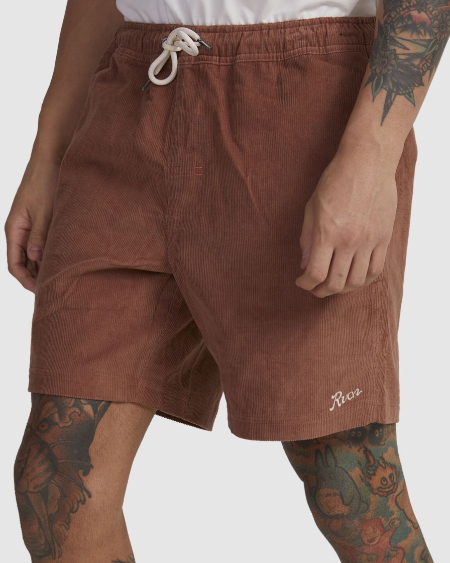 Men RVCA Shorts | Escape Cord Elastic Script Shorts