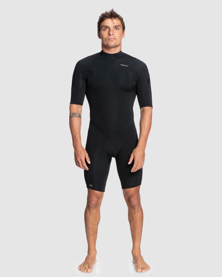 Men QUIKSILVER Wetsuits | Mens 2/2Mm Everyday Sessions Short Sleeve Back Zip Springsuit