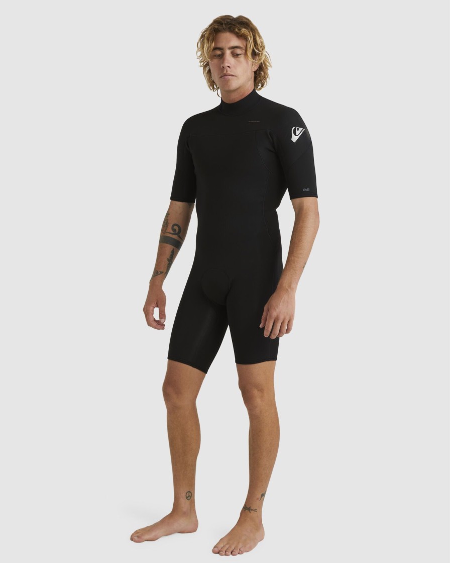 Men QUIKSILVER Wetsuits | Mens 2/2Mm Everyday Sessions Short Sleeve Back Zip Springsuit