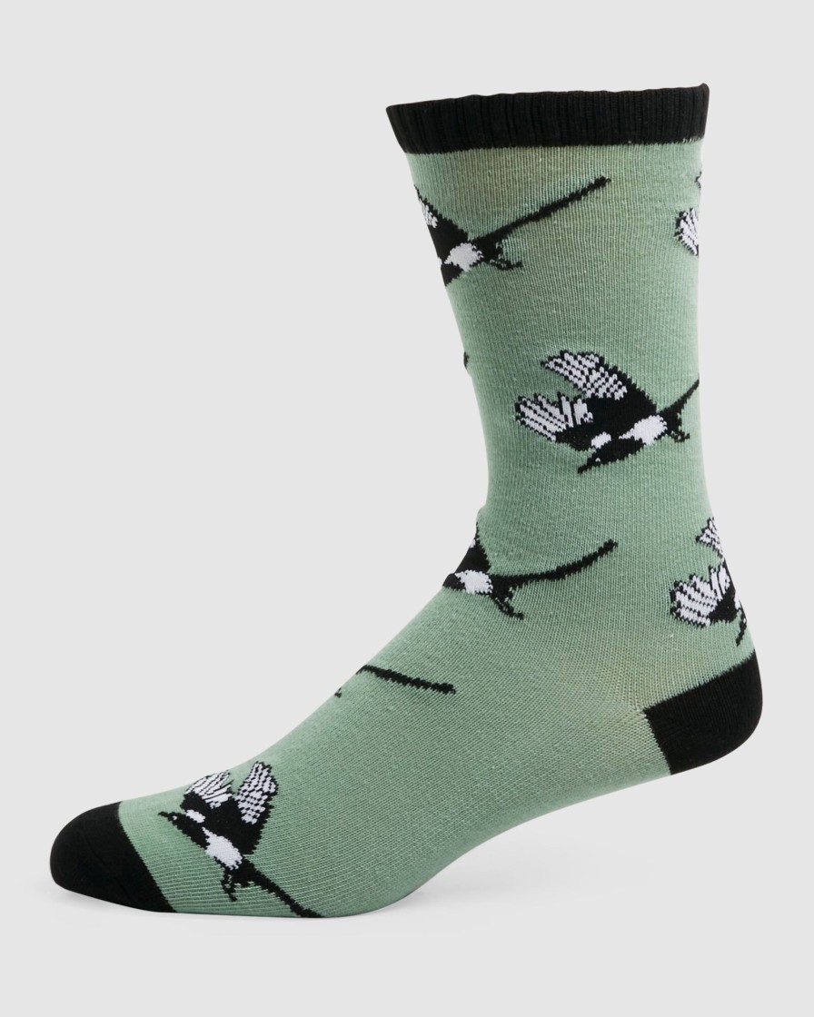 Men KUSTOM Socks & Underwear | Magpies Green Multi