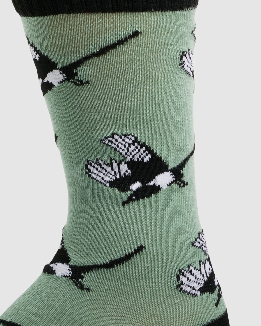 Men KUSTOM Socks & Underwear | Magpies Green Multi