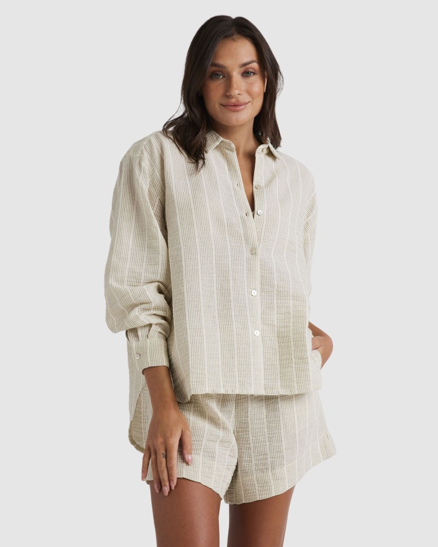 Women NUNUI Tops | Perfect Stripe Shirt