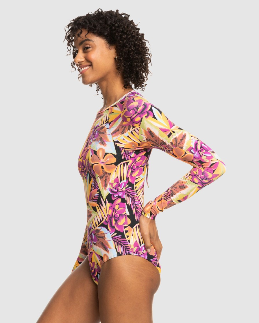 Women ROXY Rashvests | Womens Fashion Long Sleeve One-Piece Swimsuit