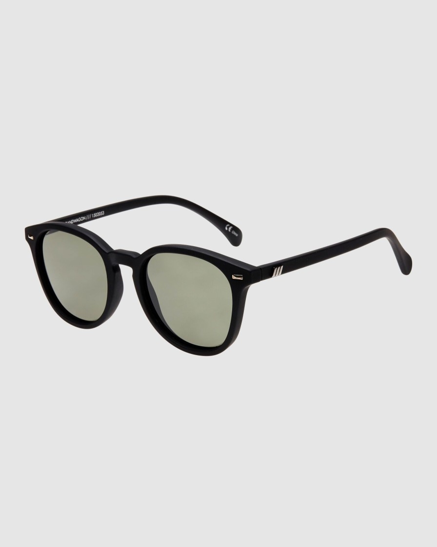 Men LE SPECS Sunglasses | Bandwagon Black Rubber