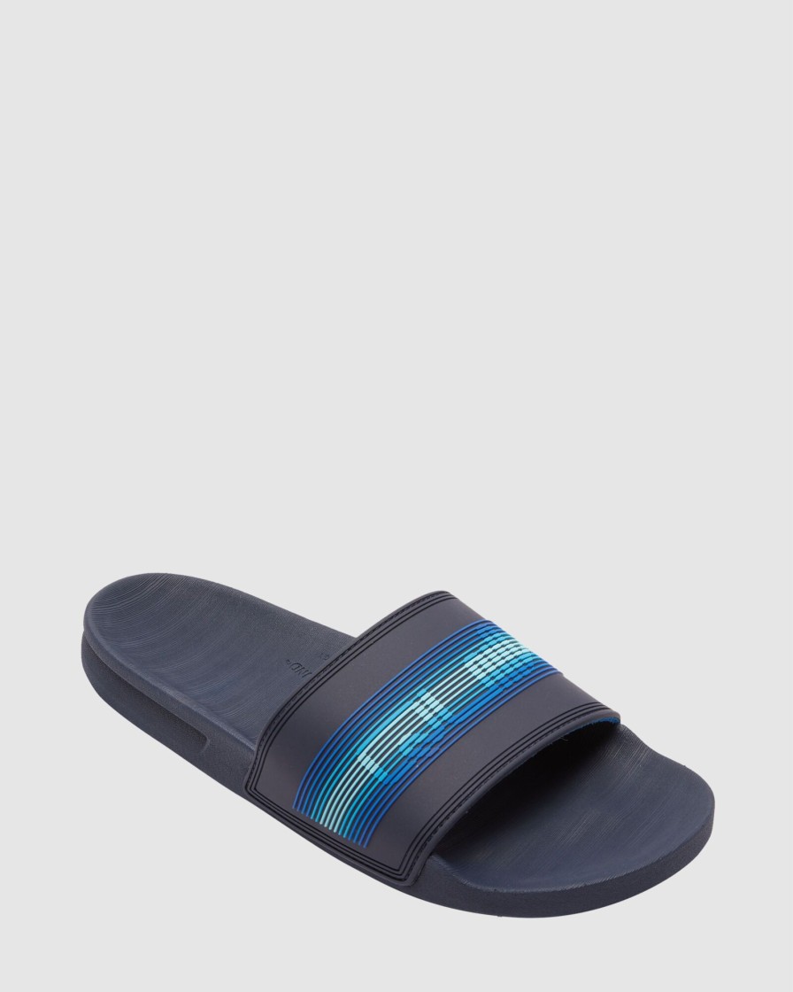 Men QUIKSILVER Slides | Mens Rivi Wordmark Slide Slider Sandals