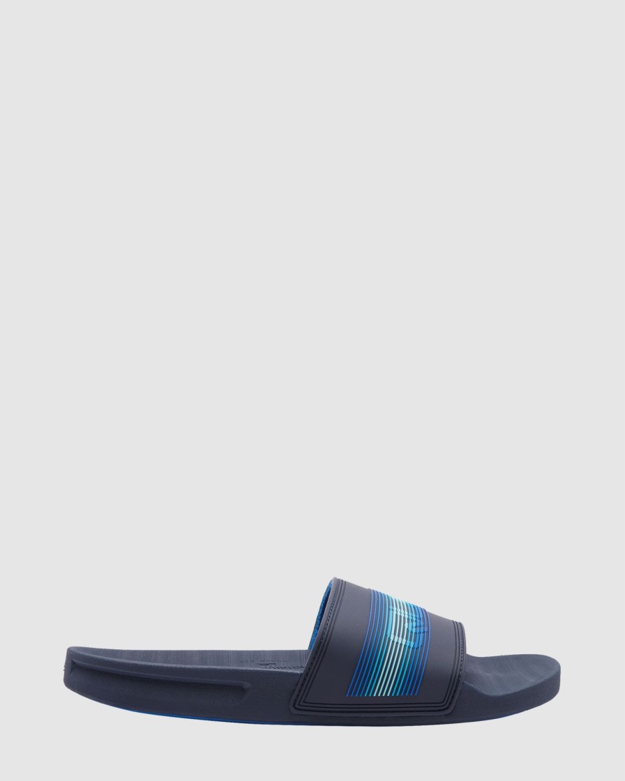 Men QUIKSILVER Slides | Mens Rivi Wordmark Slide Slider Sandals