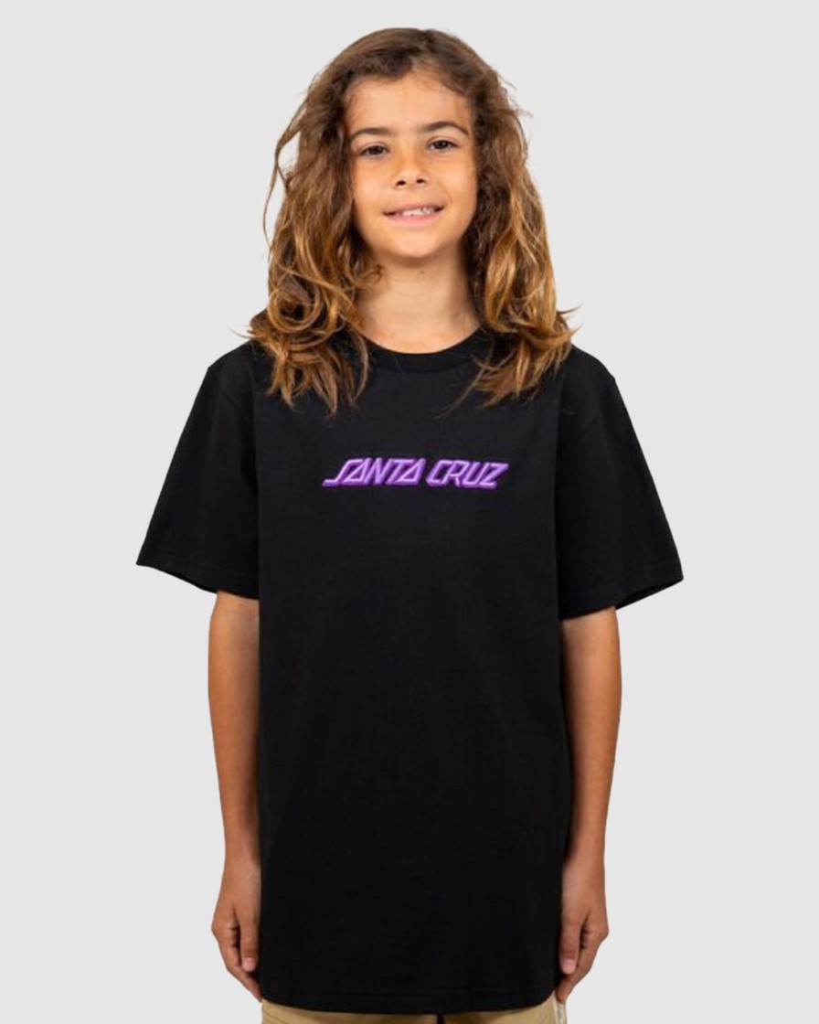 Youth SANTA CRUZ Clothing | Os Inferno Strip Hand Tee Blk