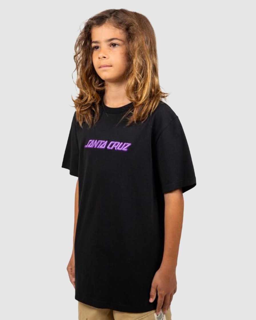 Youth SANTA CRUZ Clothing | Os Inferno Strip Hand Tee Blk