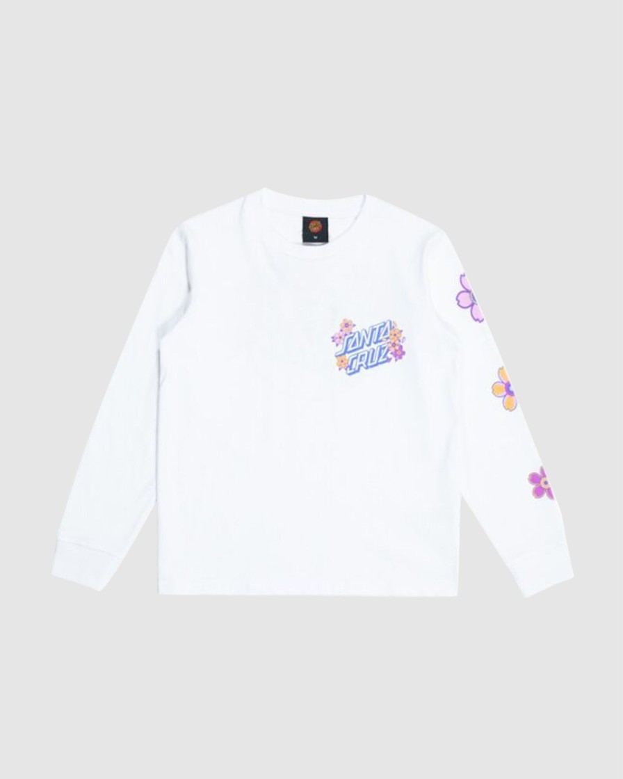 Youth SANTA CRUZ Clothing | Blooming Stack Tee Wht