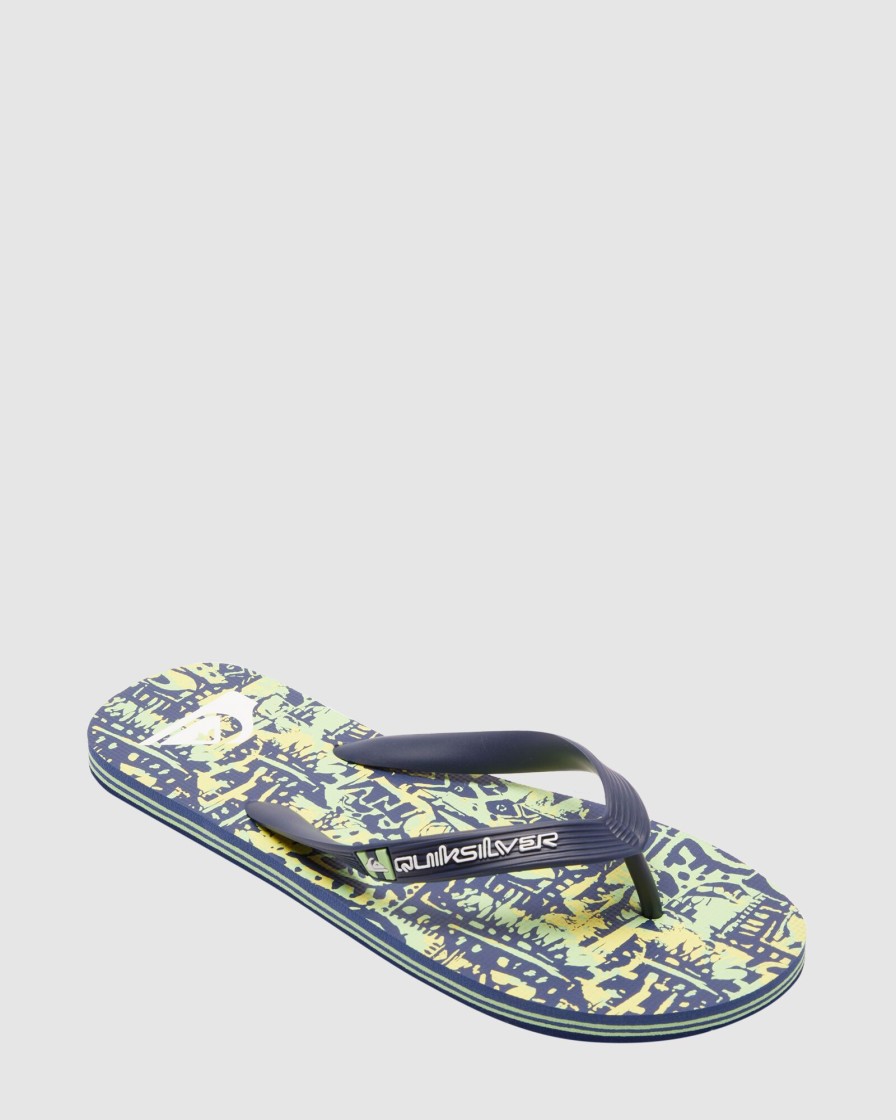 Men QUIKSILVER Thongs | Mens Molokai Art Gregg Kaplan Flip-Flops