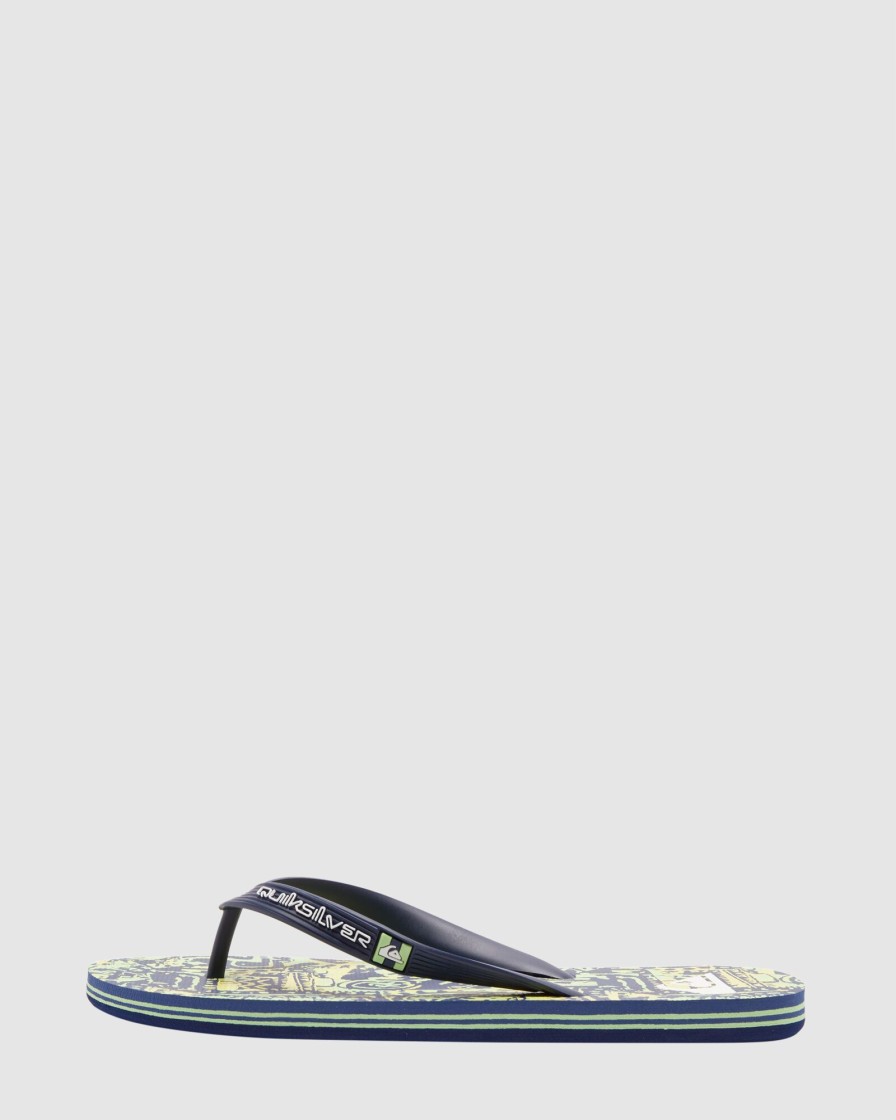 Men QUIKSILVER Thongs | Mens Molokai Art Gregg Kaplan Flip-Flops