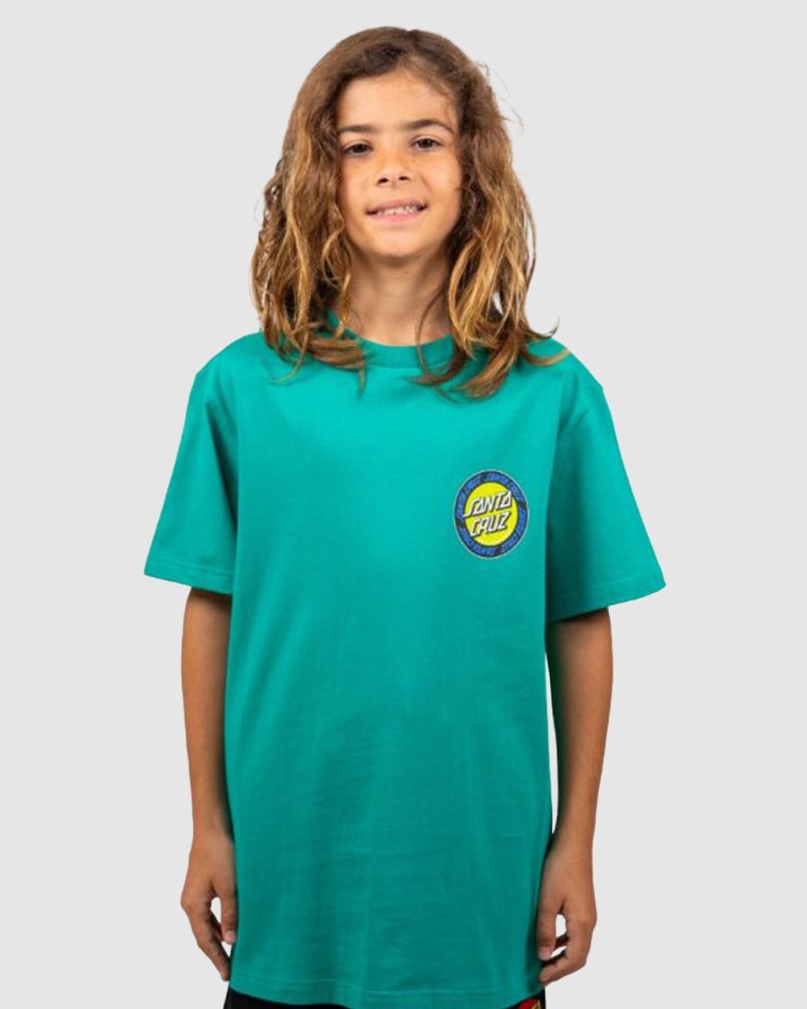 Youth SANTA CRUZ Clothing | Outer Ringed Dot Tee Grn