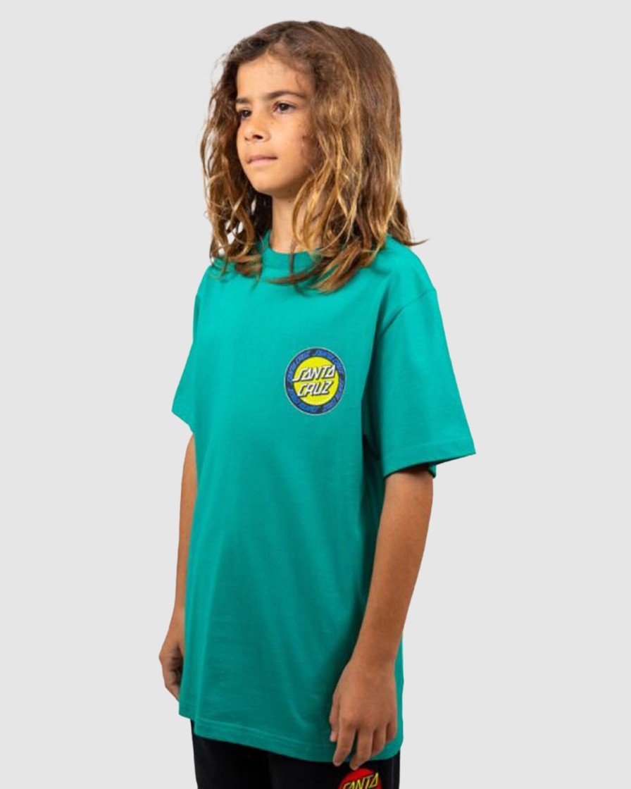 Youth SANTA CRUZ Clothing | Outer Ringed Dot Tee Grn