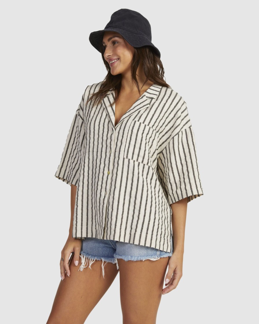 Women NUNUI Tops | Stripe Shirt