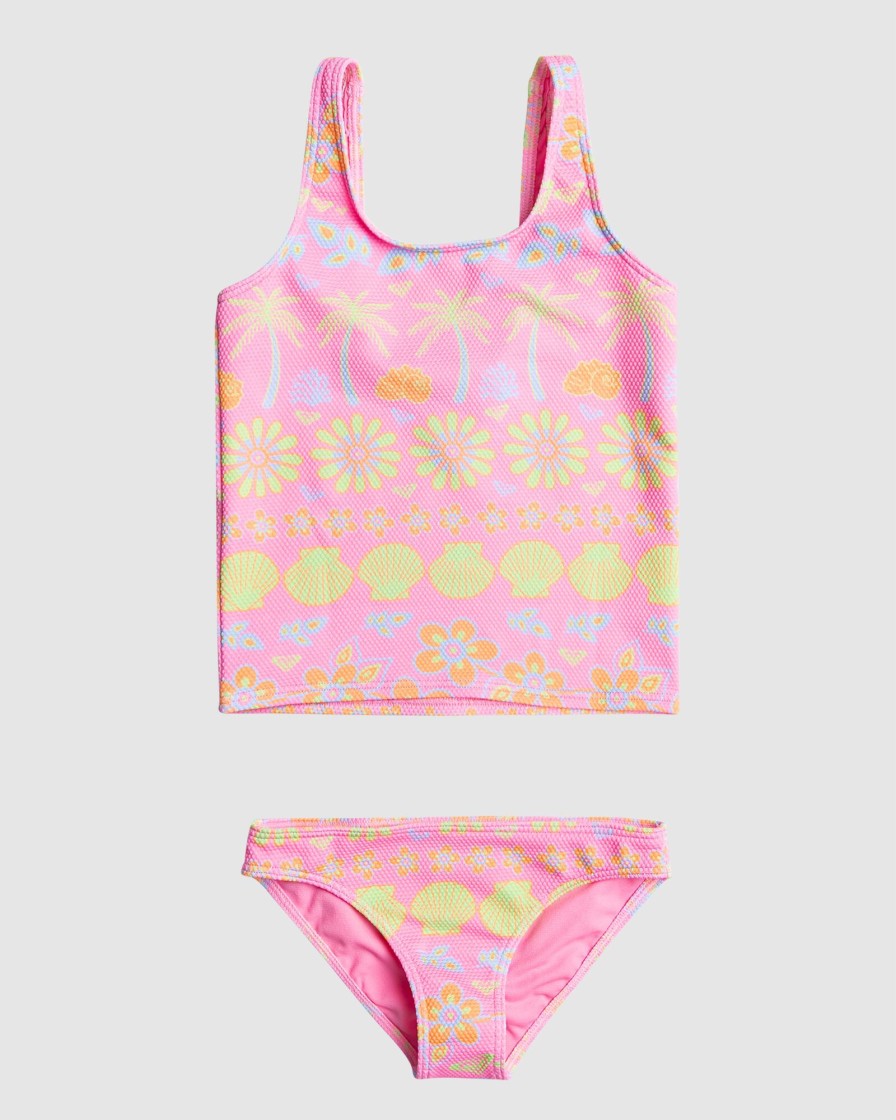 Youth ROXY Clothing | Girls 2-7 Beach Day Together Two Piece Tankini Set