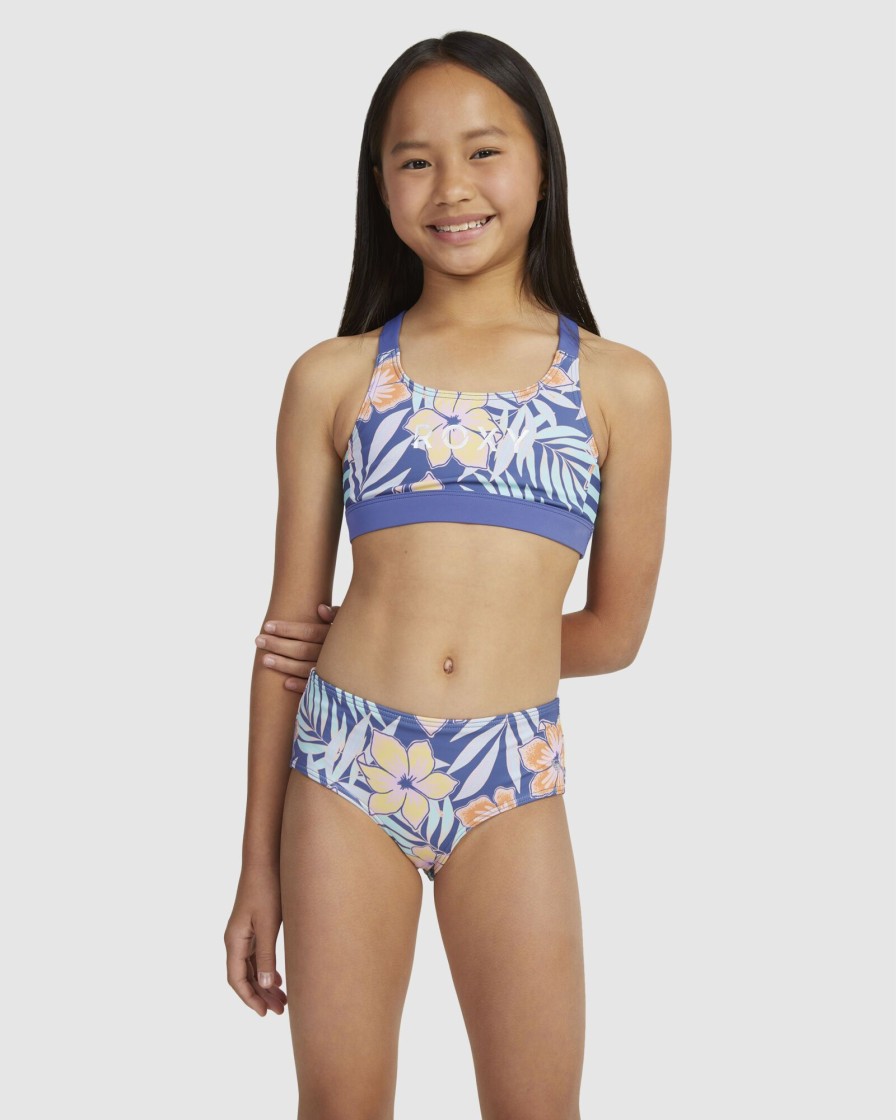 Youth ROXY Clothing | Girls 6-16 Funky Palm Crop Top Two-Piece Bikini Set