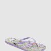 Women ROXY Thongs | Womens Bermuda Print Thongs