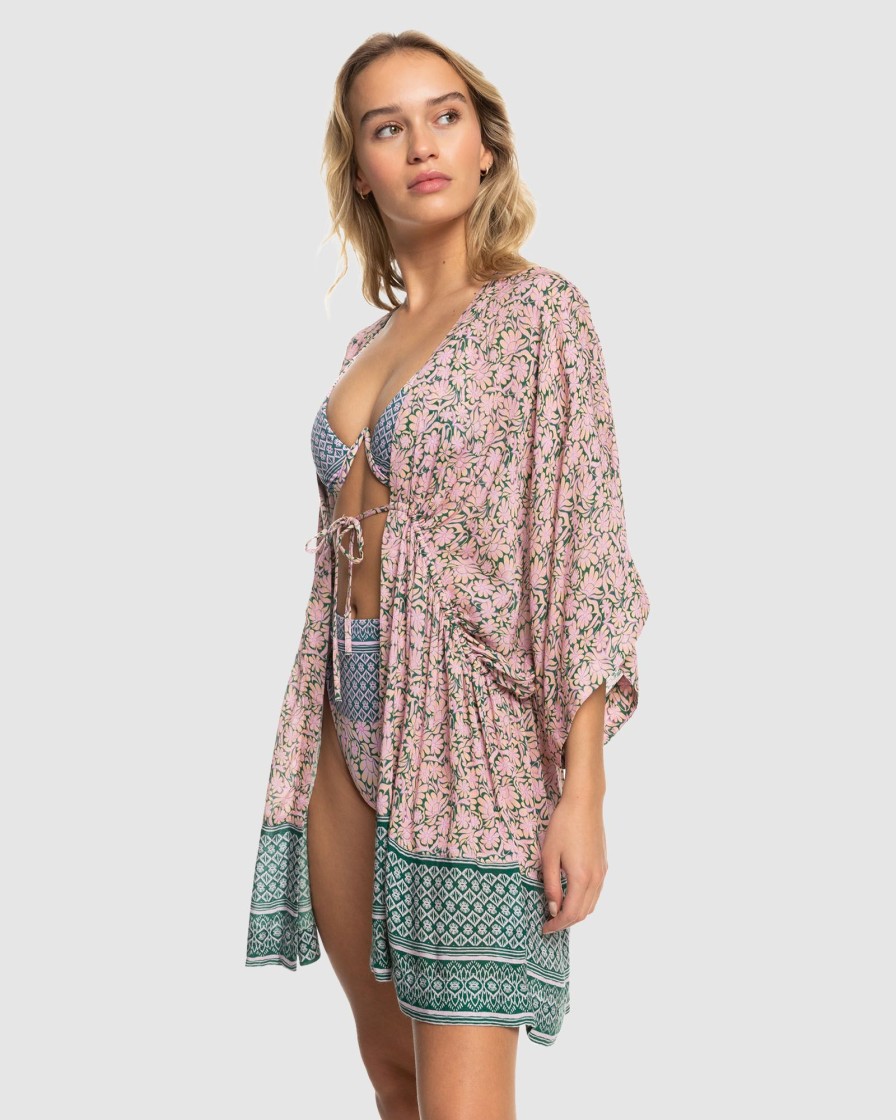 Women ROXY Overswim | Womens Feel Like Sunshine Beach Kimono