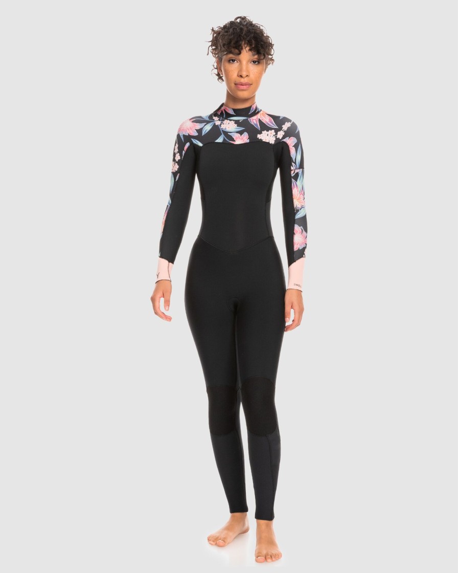 Women ROXY Wetsuits | Womens 3/2Mm Swell Series Back Zip Wetsuit