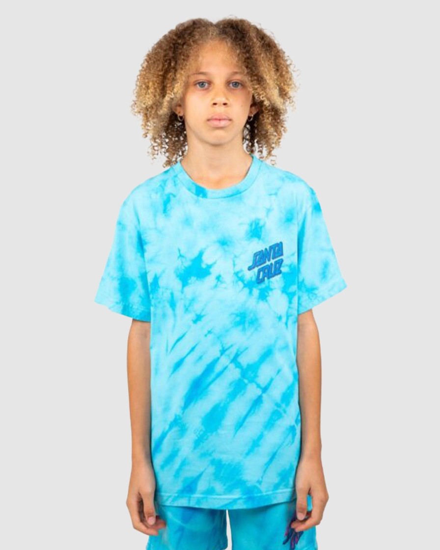 Youth SANTA CRUZ Clothing | Inferno Stacked Strip Dot Tee Blu