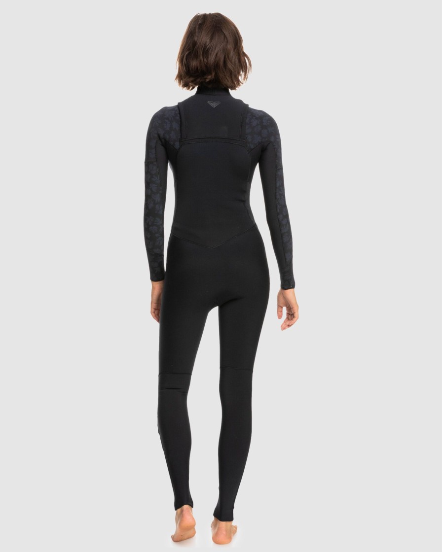 Women ROXY Wetsuits | Womens 4/3Mm Swell Series Chest Zip Wetsuit