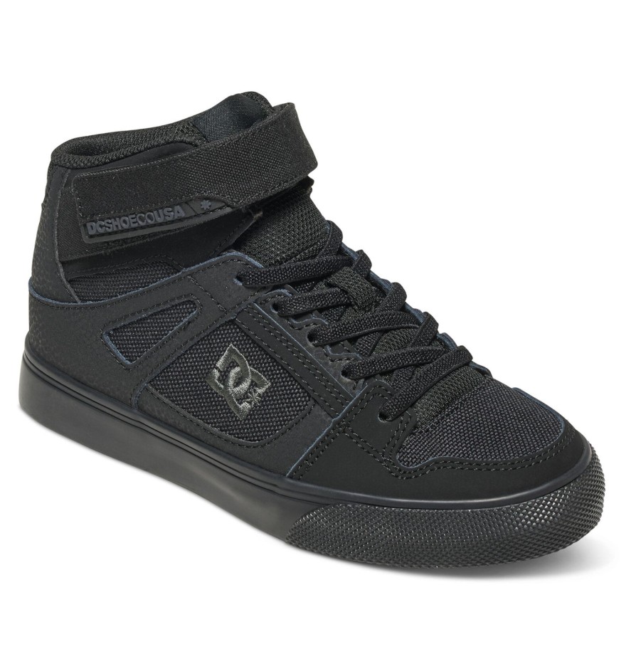 Youth DC SHOES Footwear | Kids' Pure High Elastic Lace High-Top Shoes