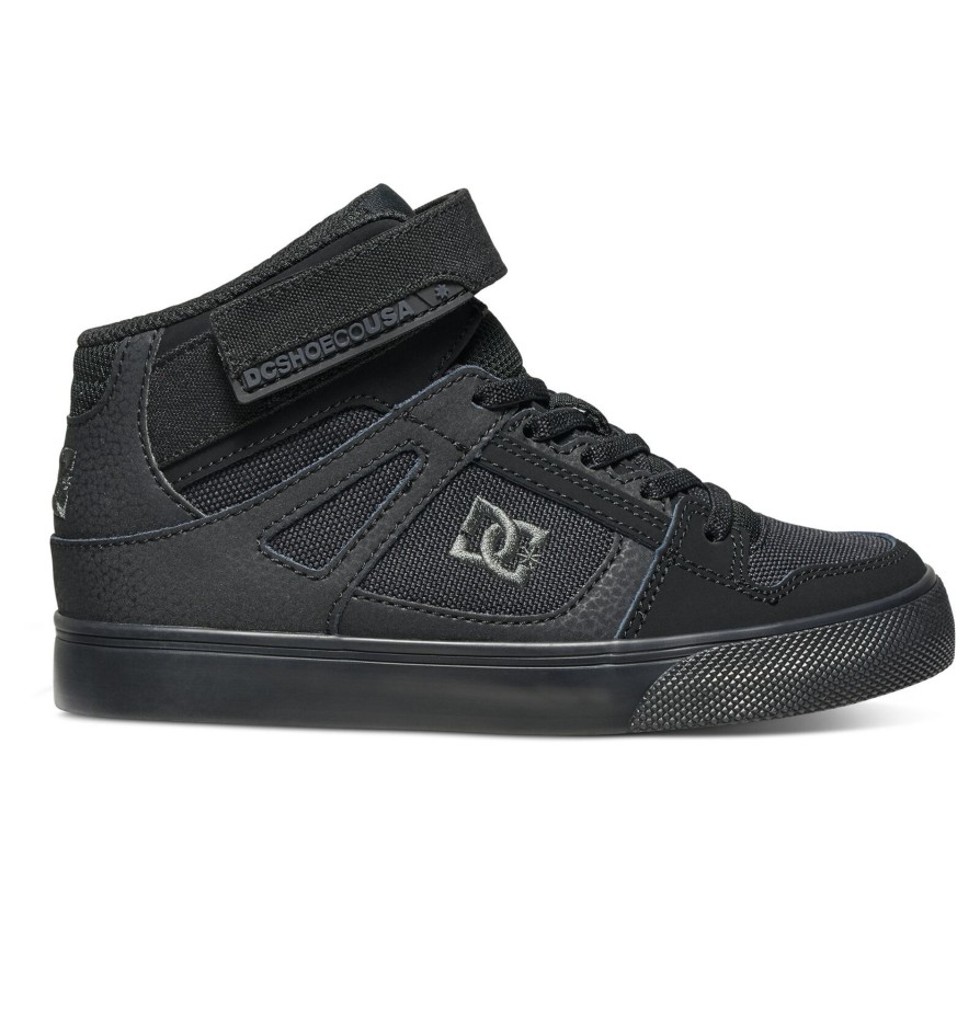 Youth DC SHOES Footwear | Kids' Pure High Elastic Lace High-Top Shoes