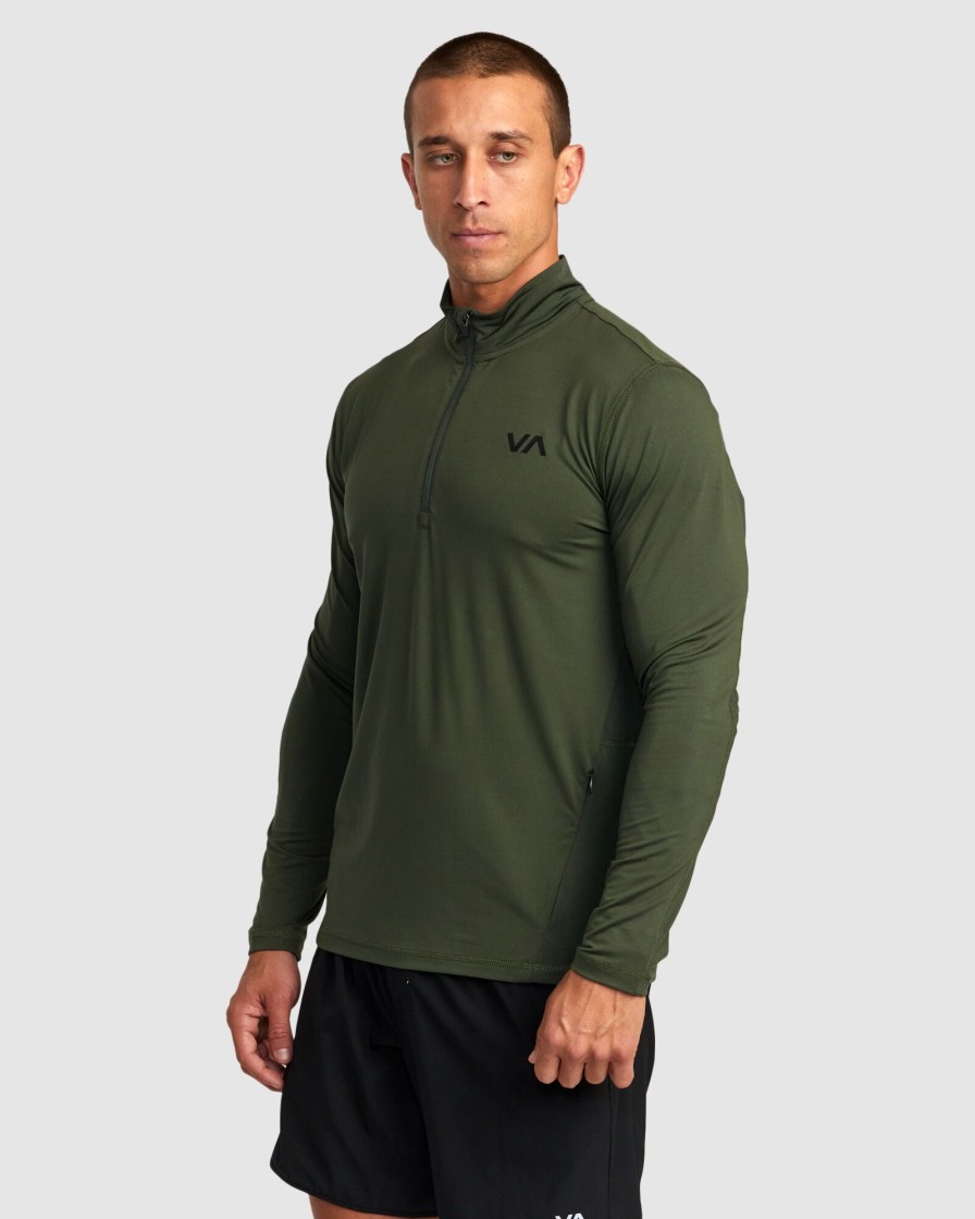 Men RVCA Shirts | Sport Vent Half-Zip Pullover