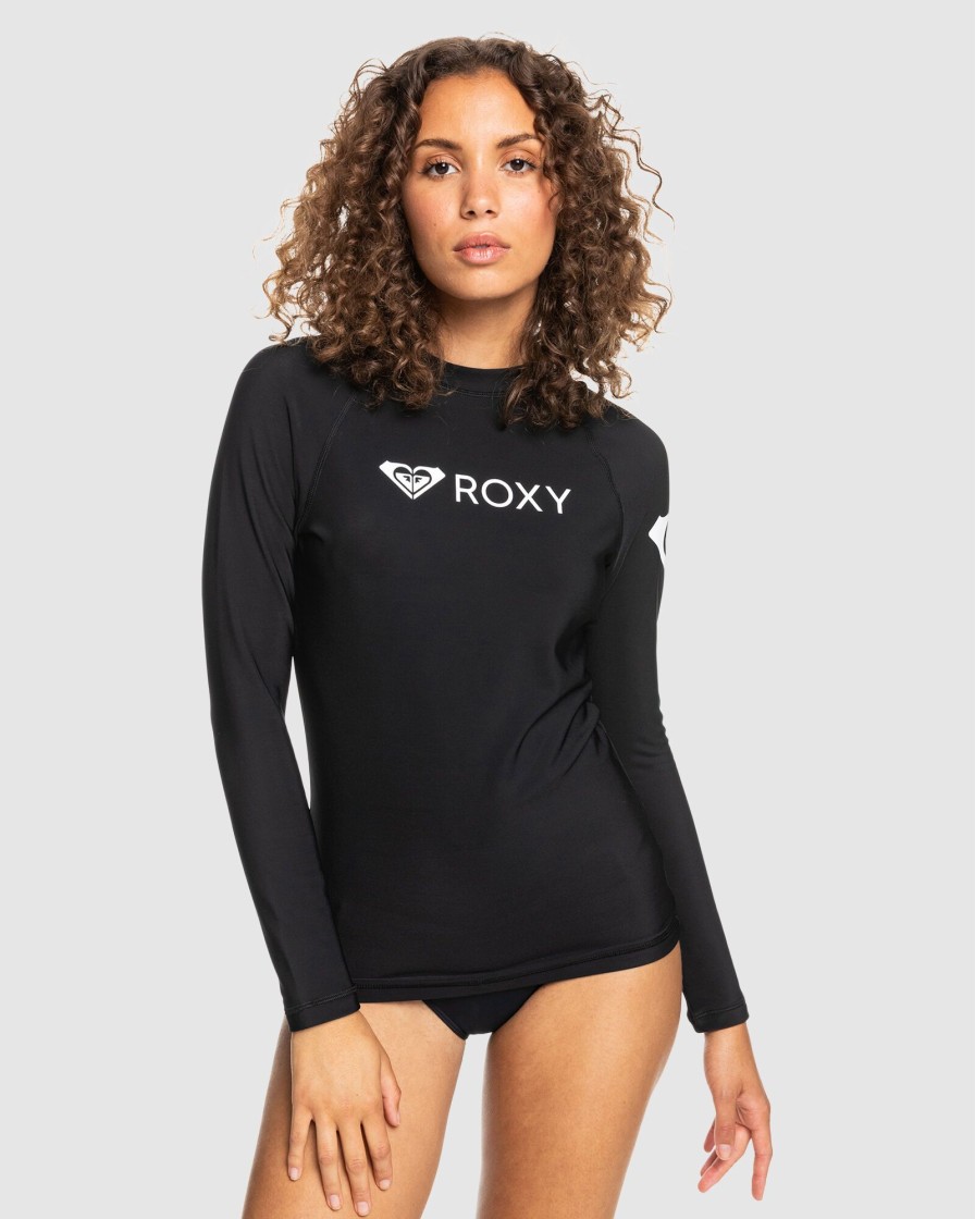 Women ROXY Rashvests | Womens Roxy Heater Long Sleeve Thermal Rash Guard