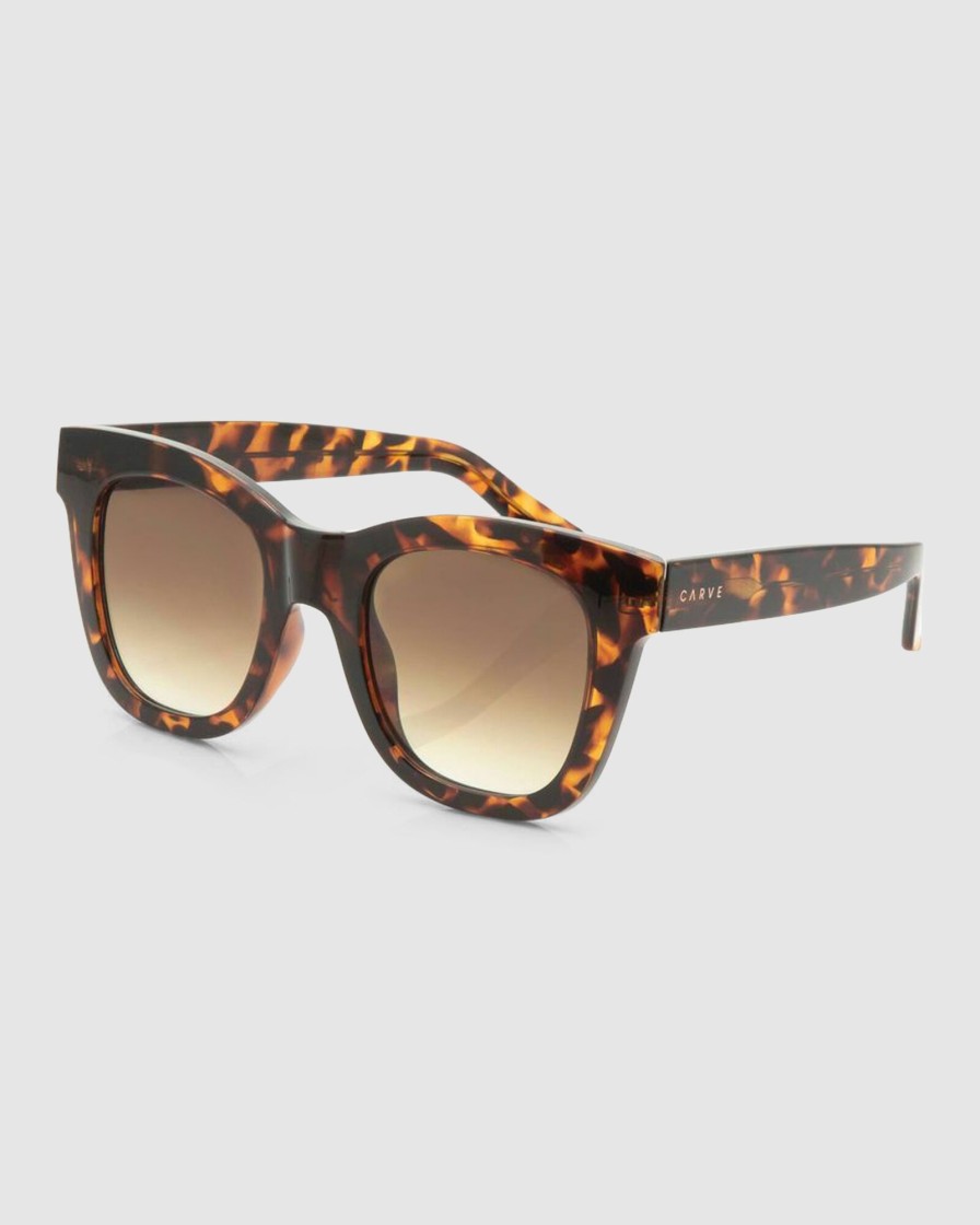 Women CARVE Sunglasses | Elba Gloss Tort Gradient Brown