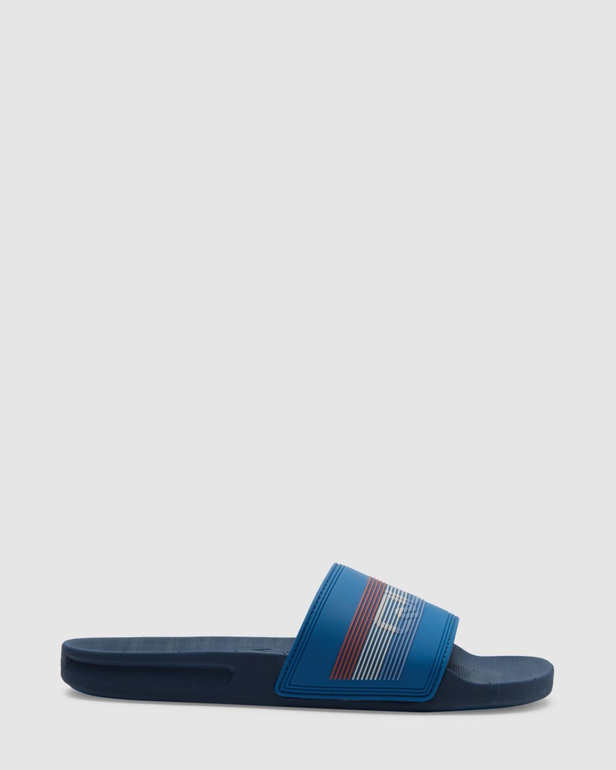 Men QUIKSILVER Slides | Mens Rivi Wordmark Slide Slider Sandals