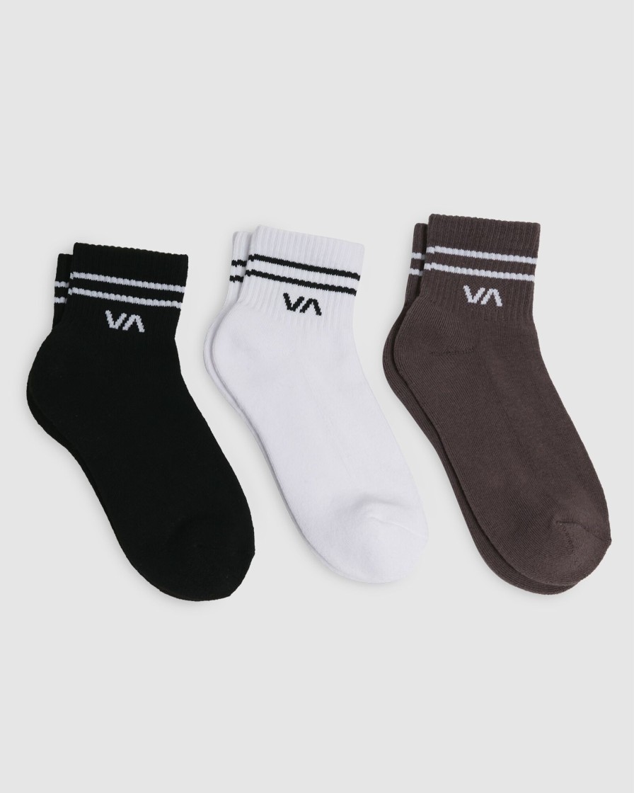 Women RVCA Socks & Underwear | Va Mini Crew Socks 3 Pack