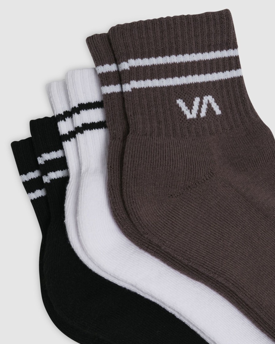 Women RVCA Socks & Underwear | Va Mini Crew Socks 3 Pack