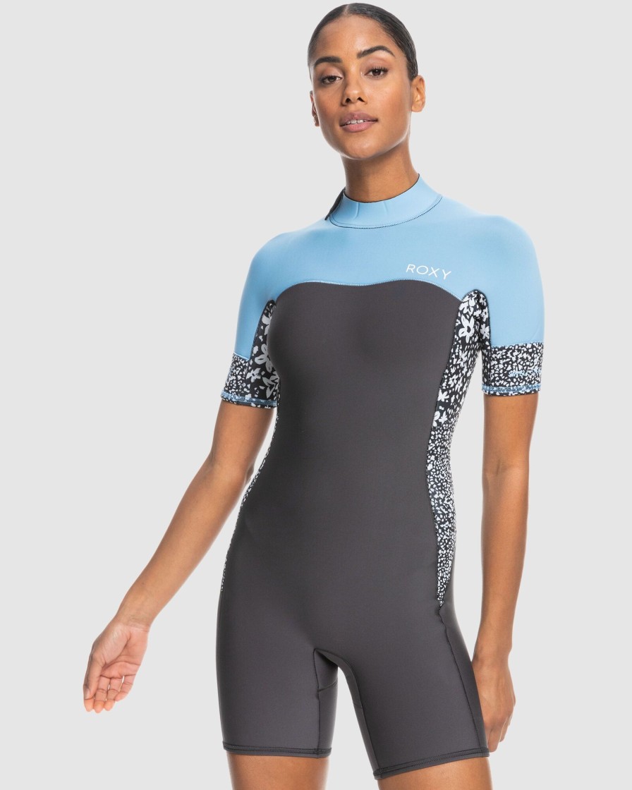 Women ROXY Wetsuits | Womens 2Mm Swell Series Short Sleeve Springsuit