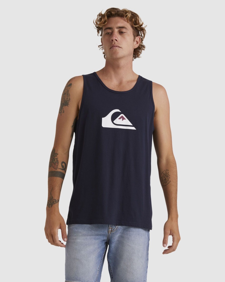 Men QUIKSILVER Singlets & Tanks | Mens Comp Logo Muscle Vest Top